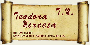 Teodora Mirčeta vizit kartica